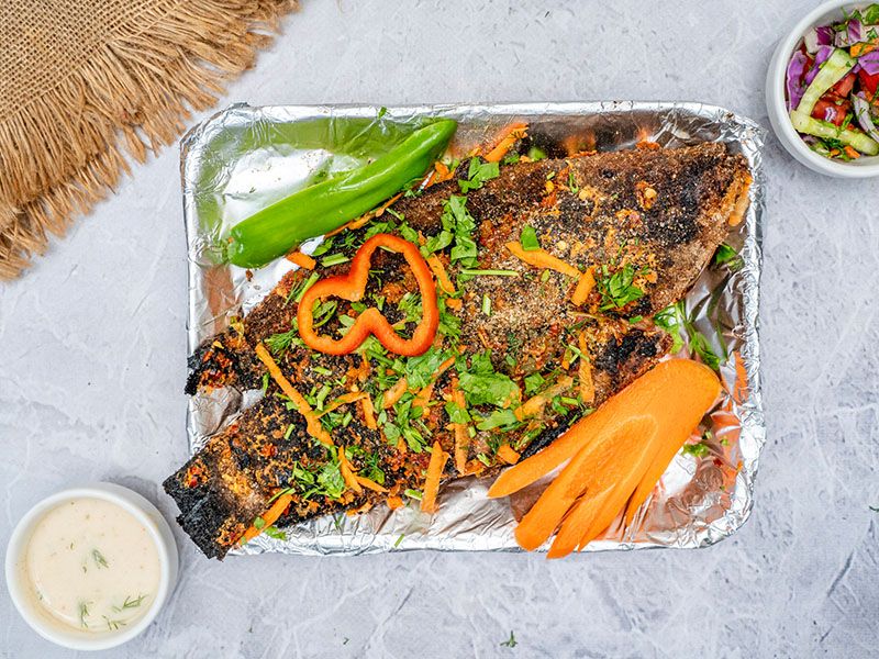 Grilled Tilapia Meal And Seafood Soup