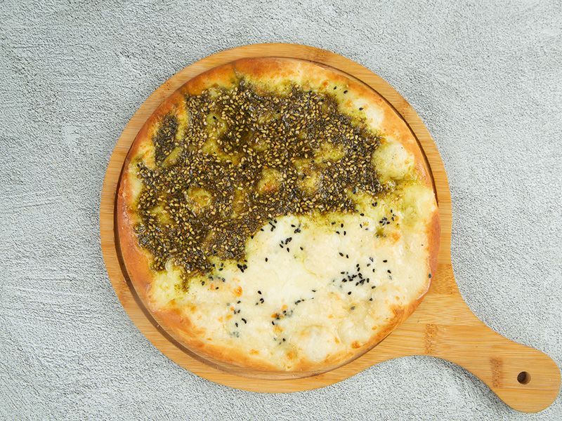 Zaatar with halloumi cheese Manakish