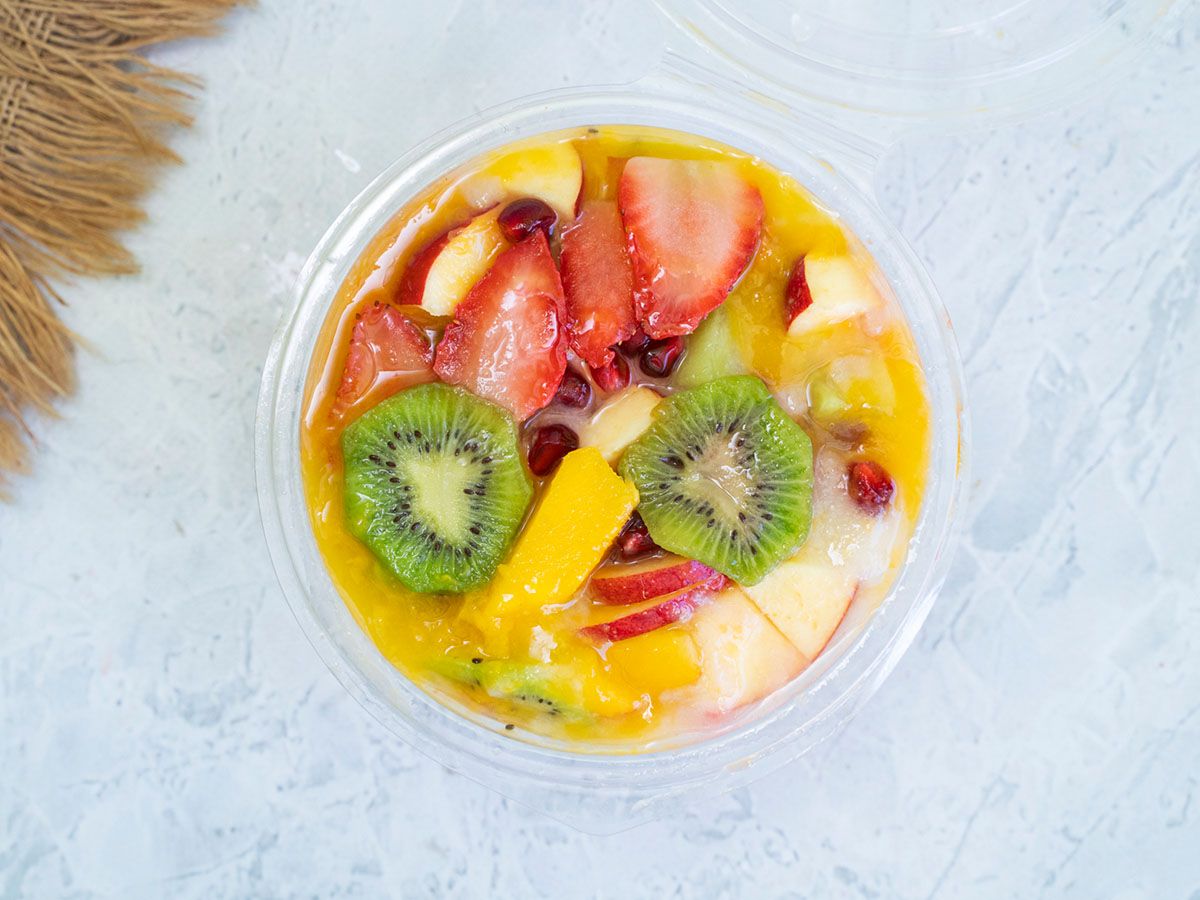 Fruit salad plate