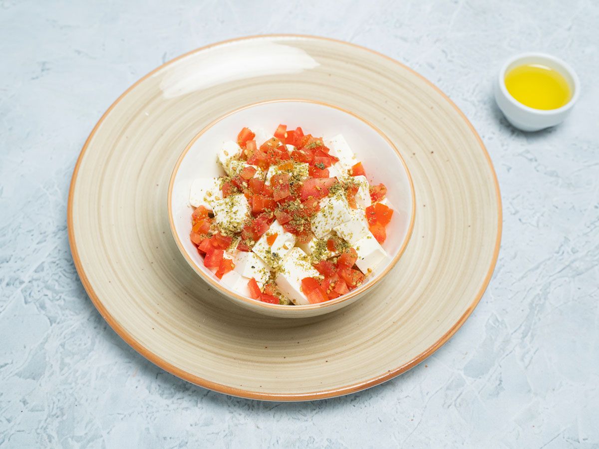 White Cheese and Tomato Bowl