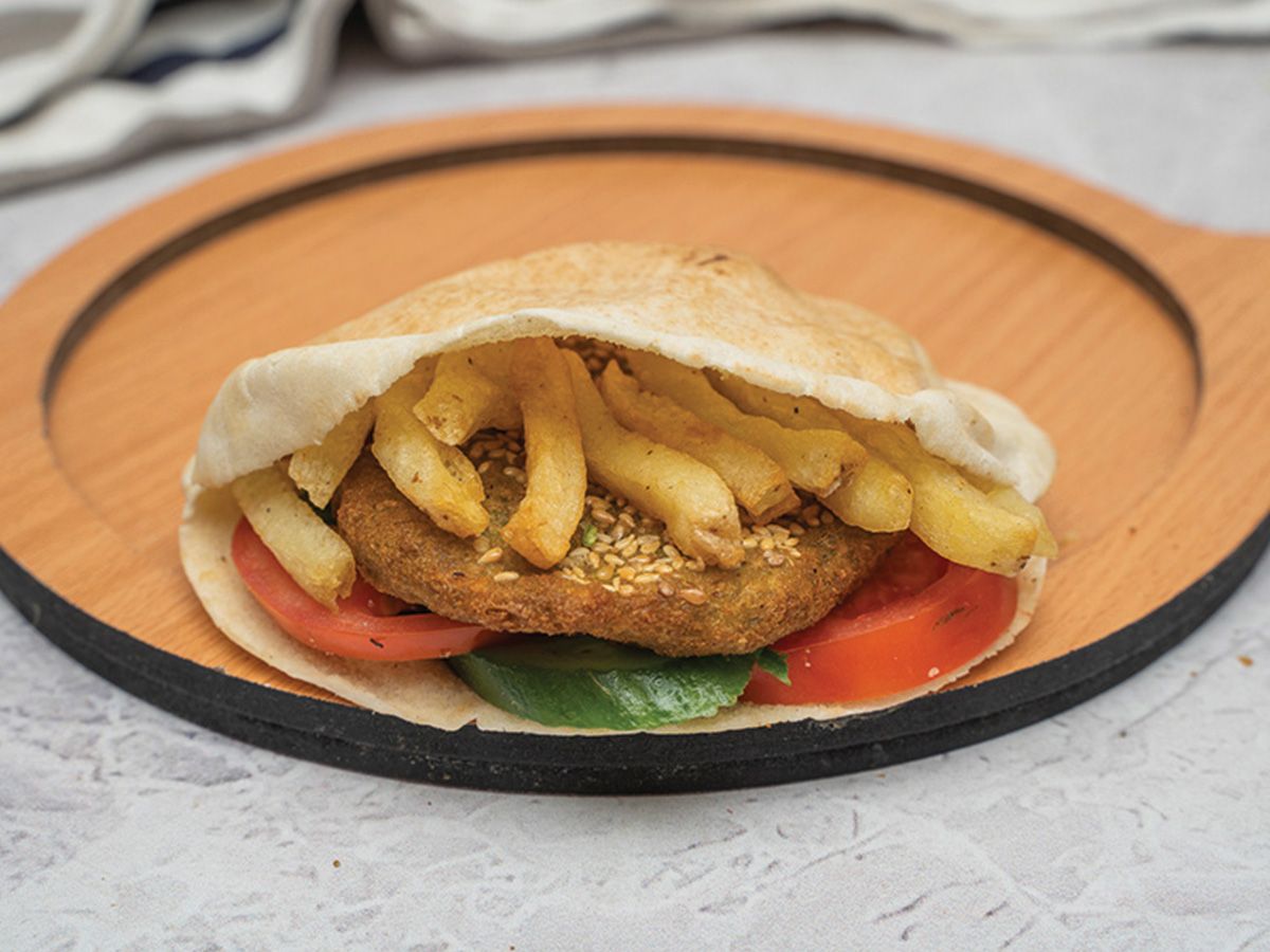 Falafel Sandwich with Fries