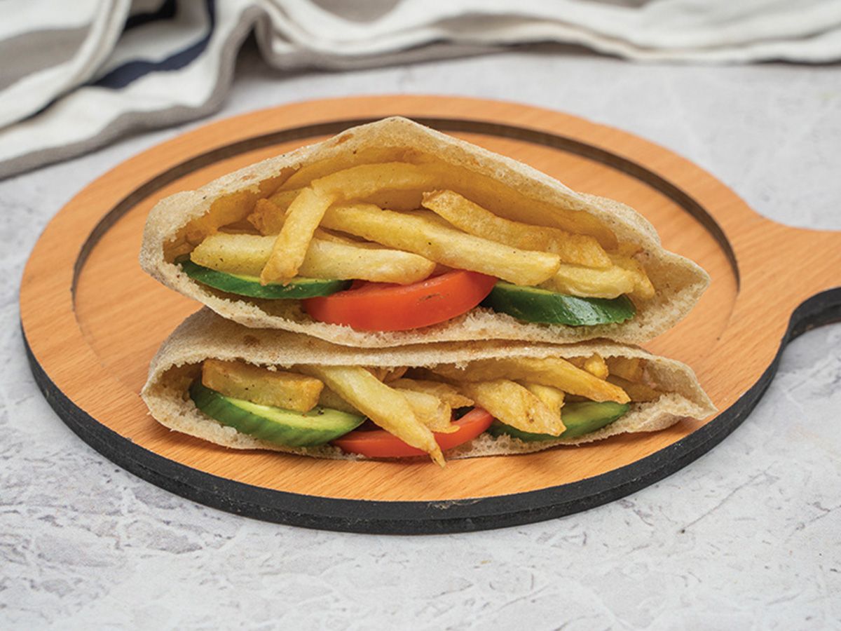 French fries and boiled egg sandwich