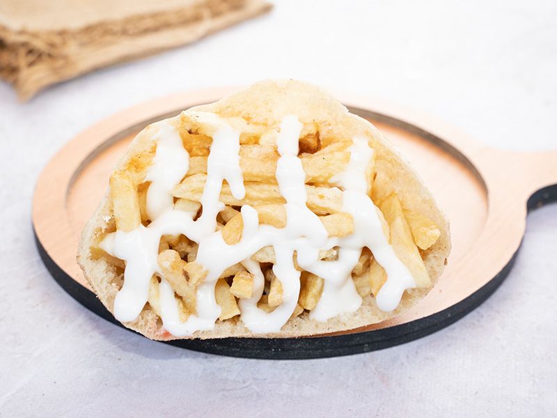 French Fries With Mayonnaise Sandwich