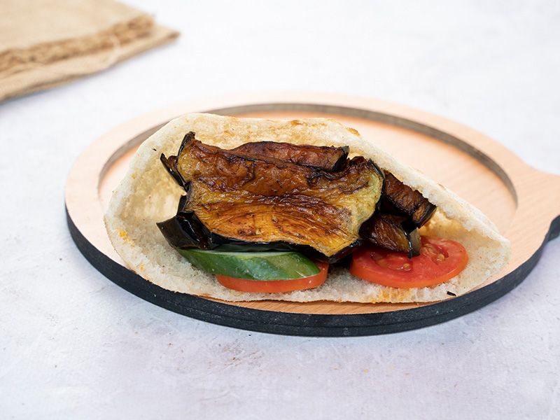 Fried eggplant sandwich