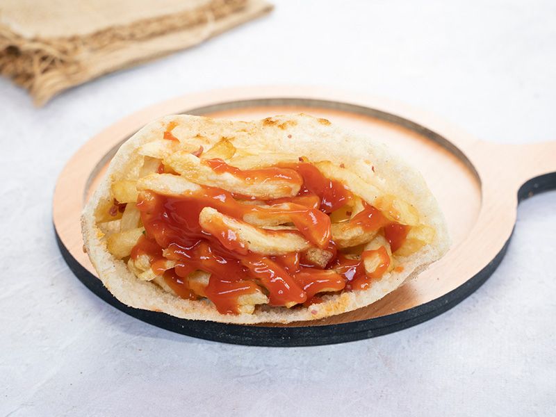 French Fries With Ketchup Sandwich