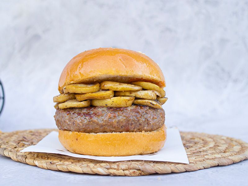 Mushroom Burger Sandwich