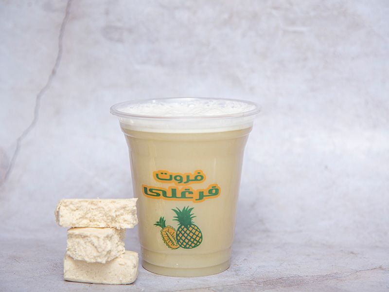 Sugarcane juice with halawa