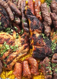 3/4 Chicken, 3/4 Kofta With 1/4 Mombar