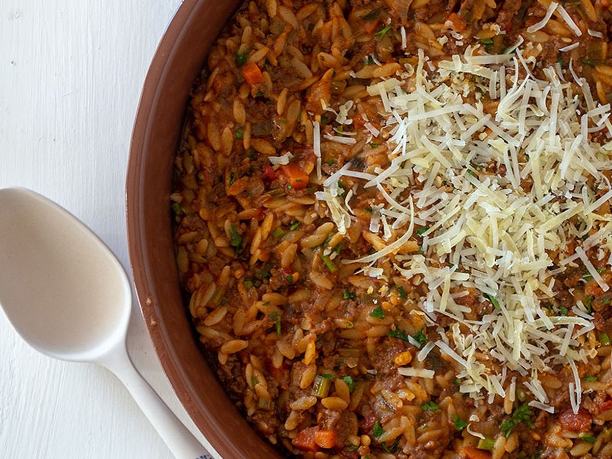 Orzo Casserole with Minced Beef