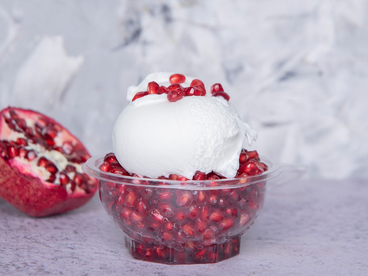 Pomegranate Seeds Box With Ice Cream