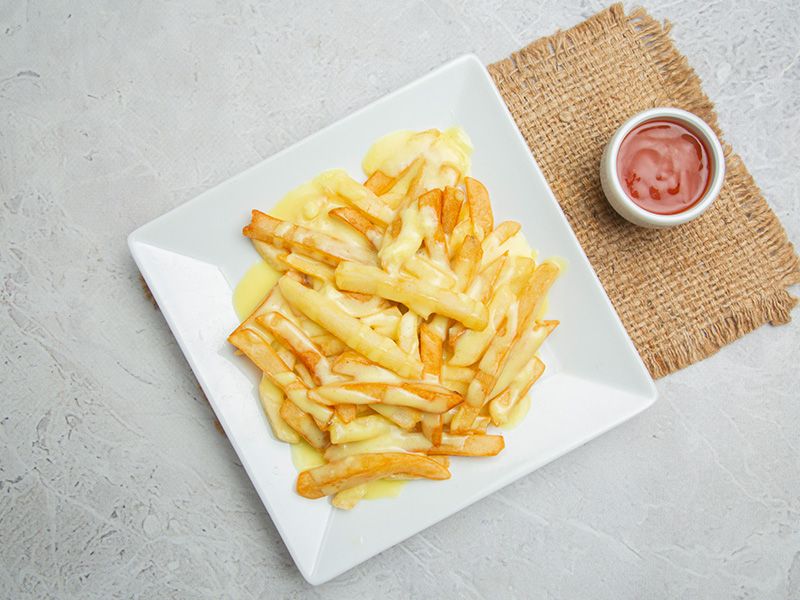 French Fries With Melted Cheddar Cheese