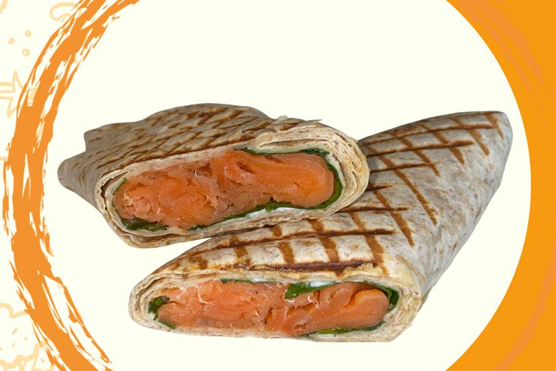 Smoked salmon wrap