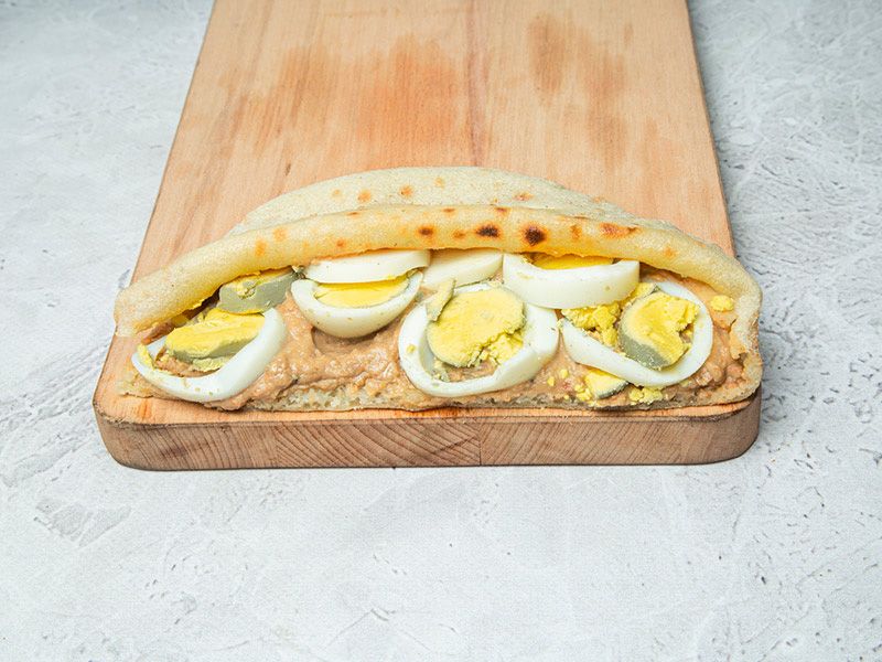 Foul With Eggs Sandwich