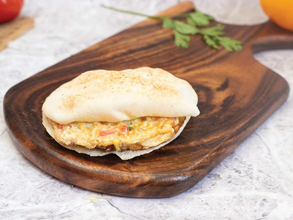 French Fries With Omelette Sandwich