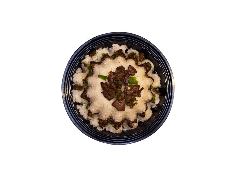 White rice with liver