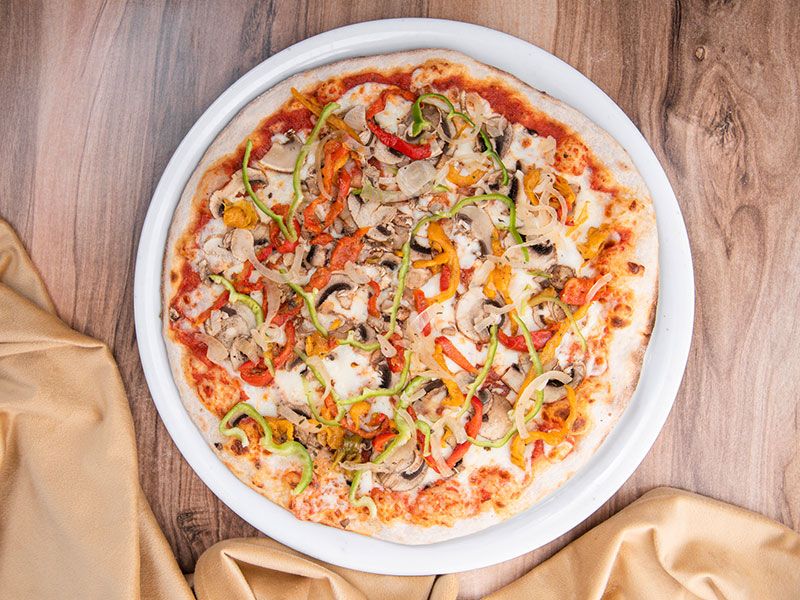 Medium vegetable pizza