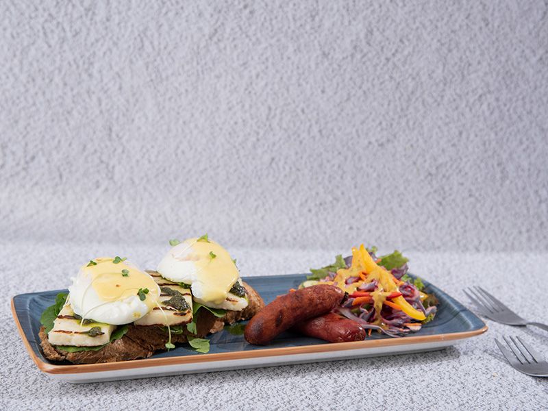 Halloumi Egg Benedict