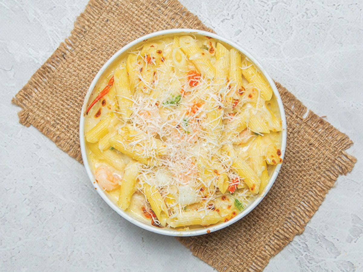Oven-baked Seafood Pasta