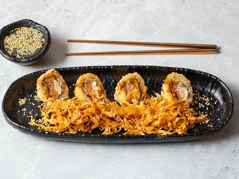 Crunchy Salmon Hot Roll