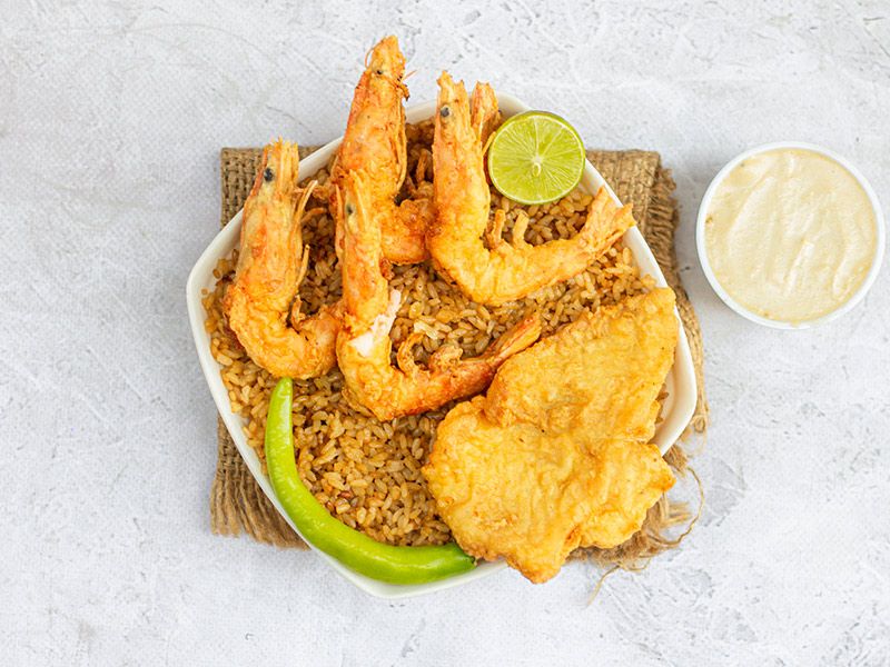 Fried Shrimp With Fish Fillet Meal