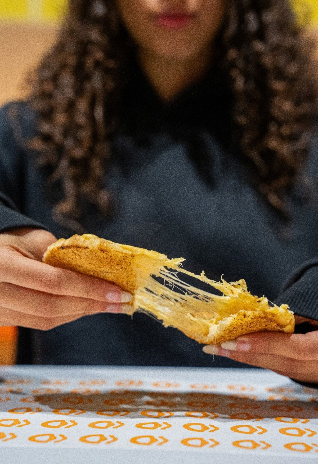 Fried Cheese with Ketchup & Mayonnaise Sandwich