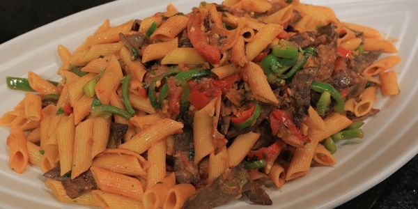 Mixed meat pasta