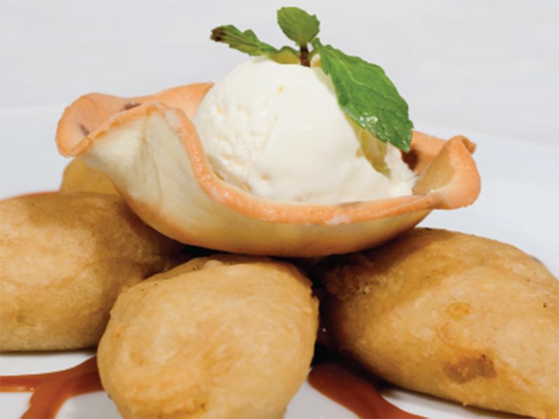 39. Fried Banana with Ice Cream