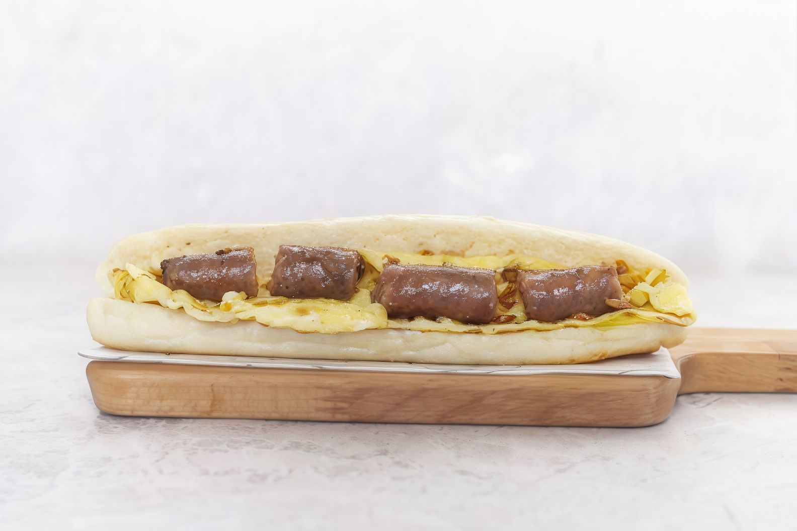 Oriental Sausage Omelette Sandwich