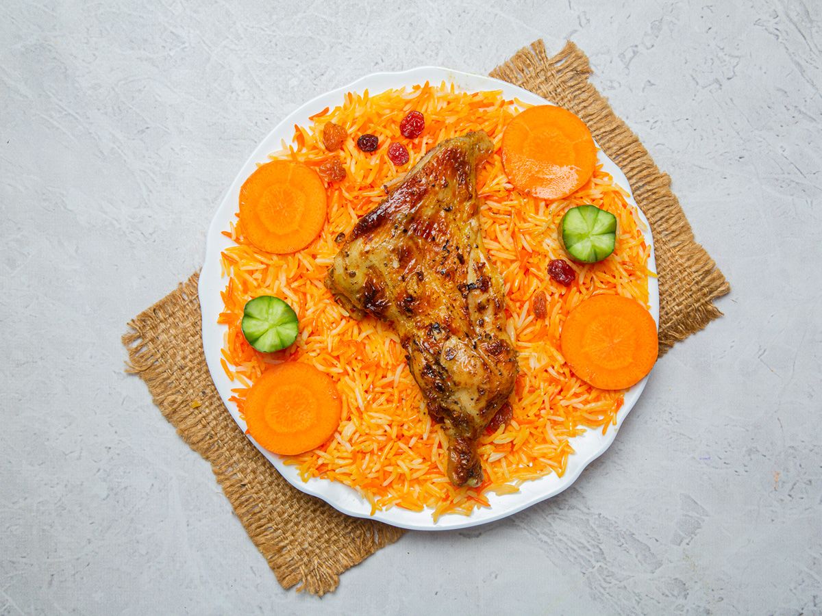 ربع فرخة مشوية ورك