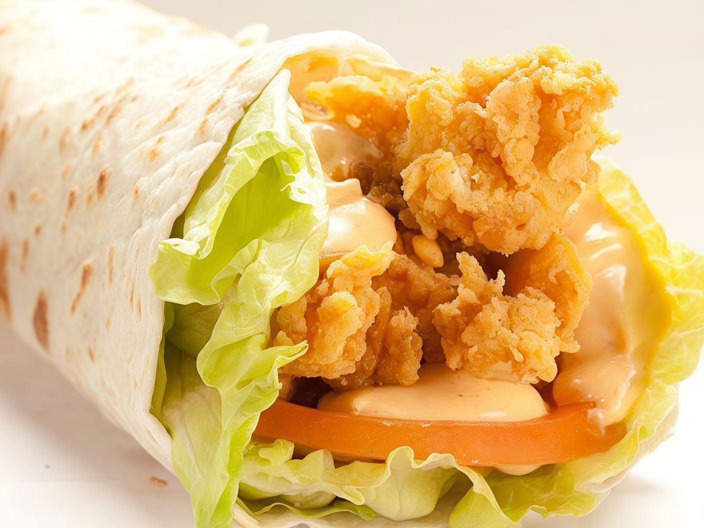 Zinger Chicken Wrap and fries