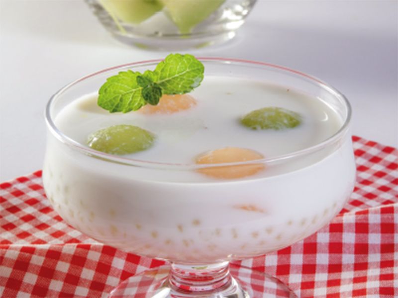 42. Sago Cantaloupe with Coconut Milk