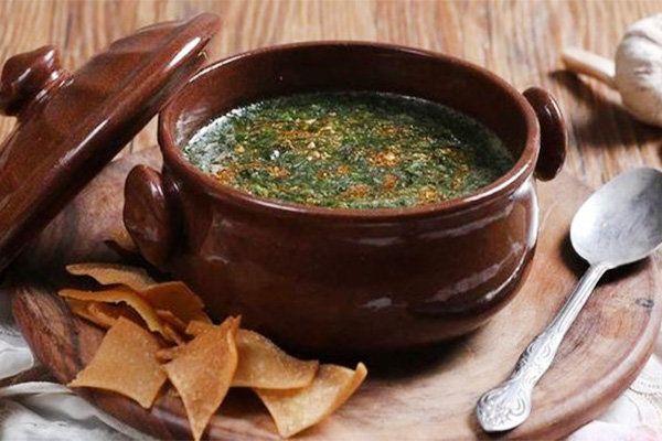 Homemade molokhiya casserole