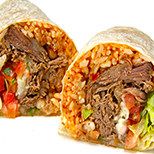 Steak Burrito with Rice