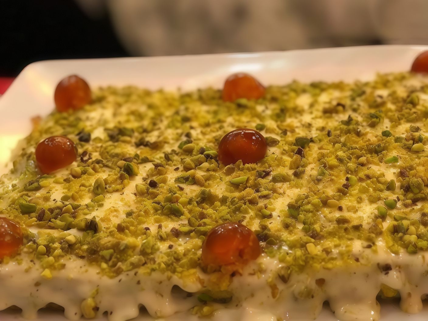 شوكولاتة بيضاء بالفستق