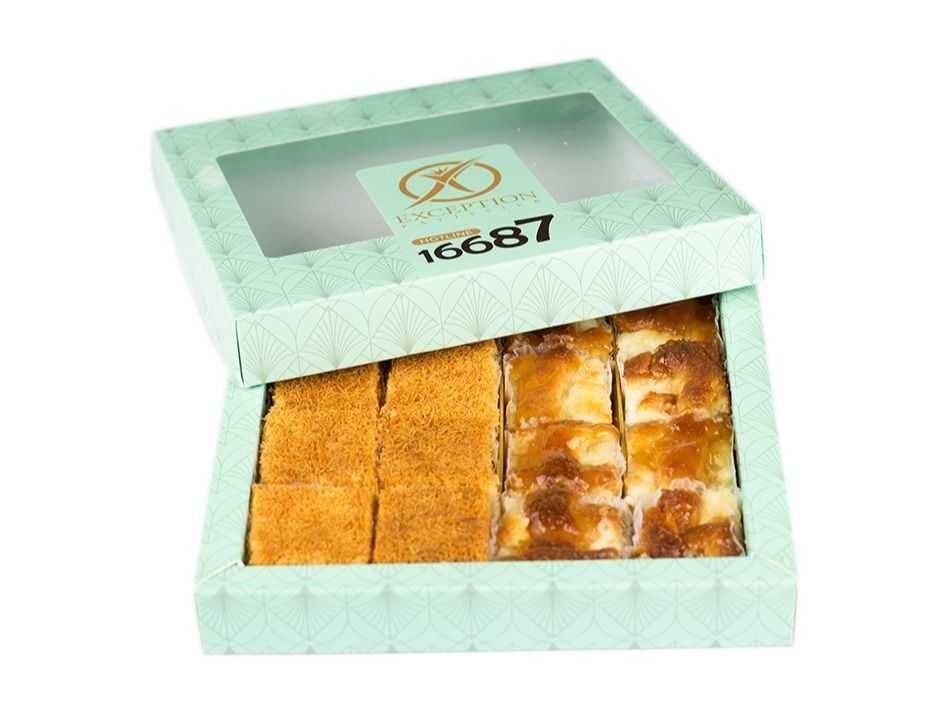 Half Cream Kunafa And Half Linza Box