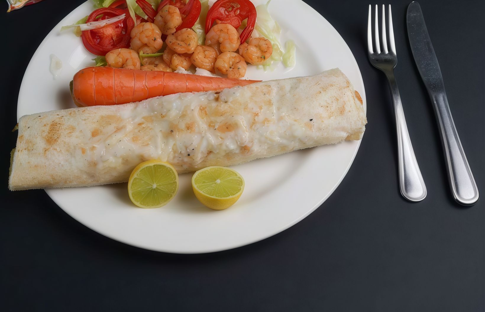 Shrimp With Tartar Sauce Sandwich