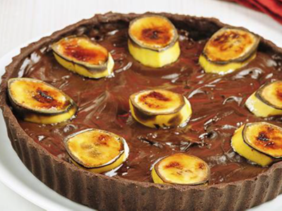 Chocolate and banana Pie
