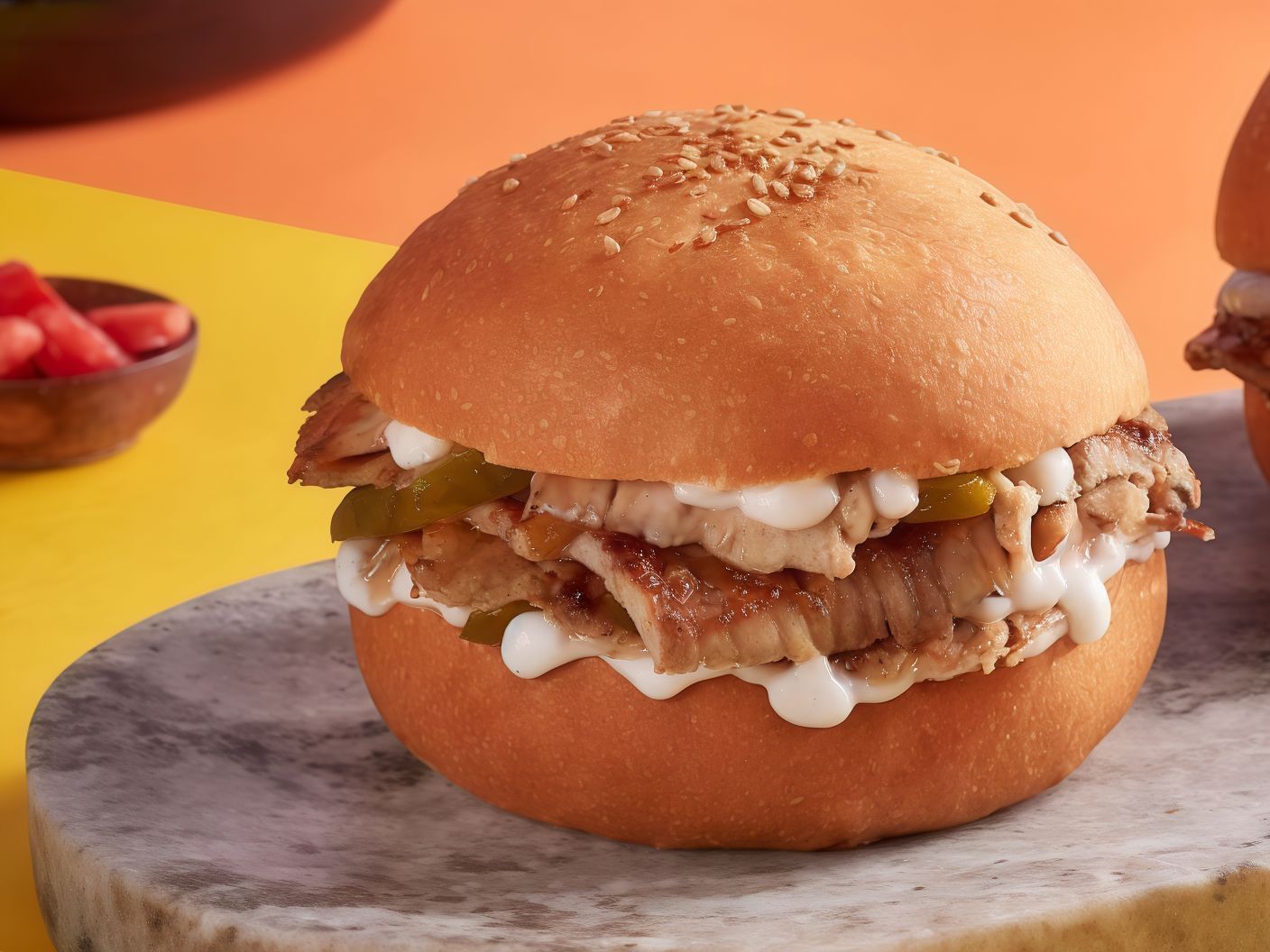 Chicken shawarma bun Kizer