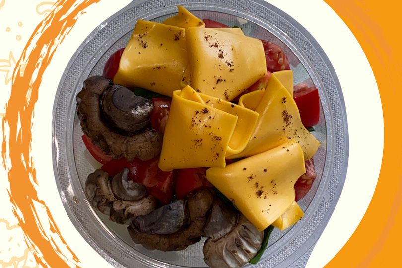 Cheddar and Mushroom Salad