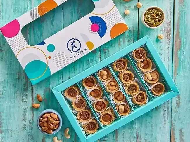 Kunafa Aswar Almonds With Cashew And Nutella Window Box