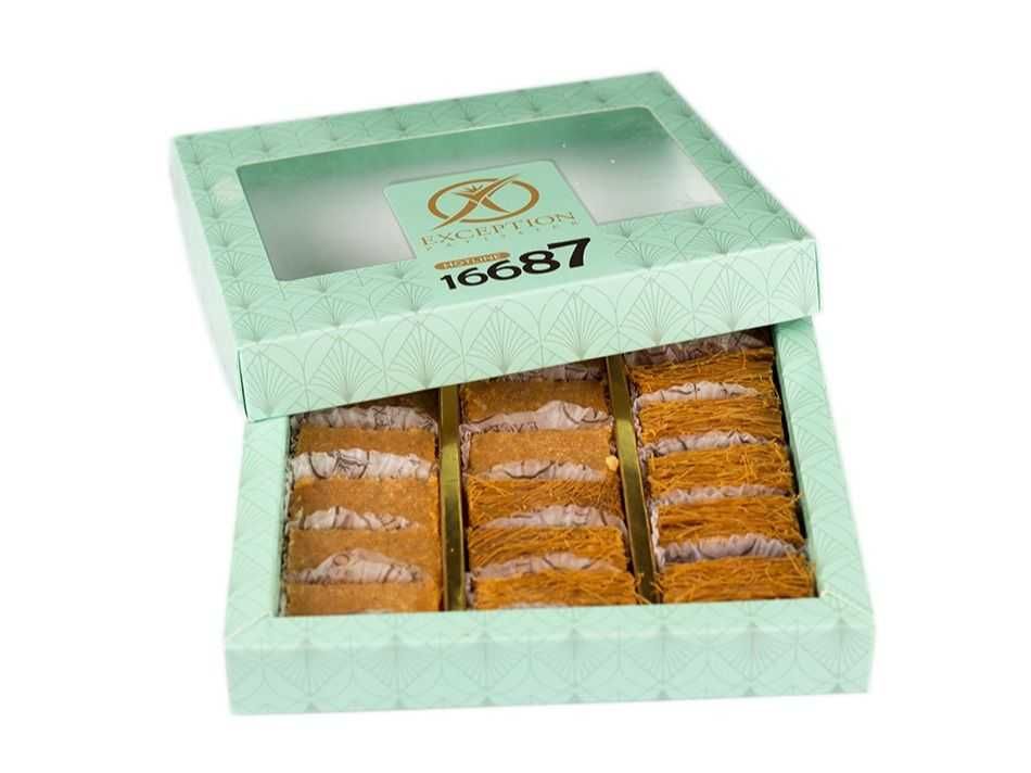 Plain Basbousa With Plain Kunafa Box 1/2 Kg