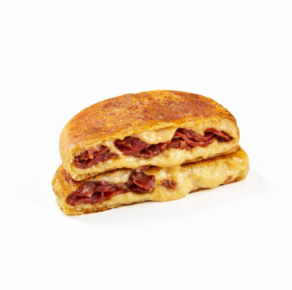 Melted Cheese Pastrami Sandwich