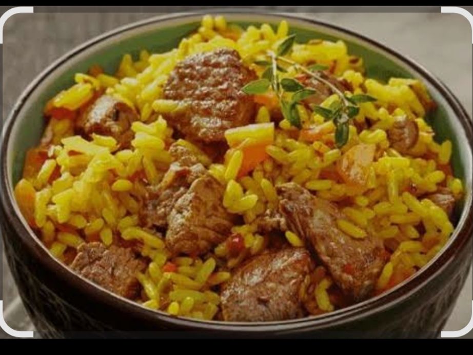 Chicken rice with Asefa sauce