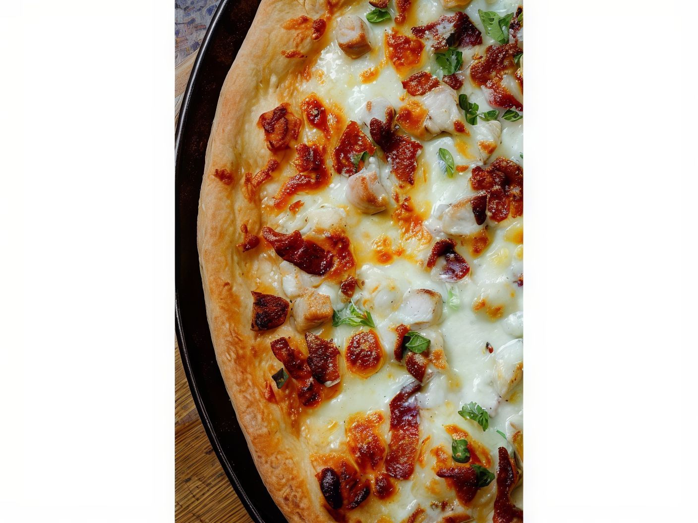 Chicken Crispy Pane And Kiri Italian Pizza
