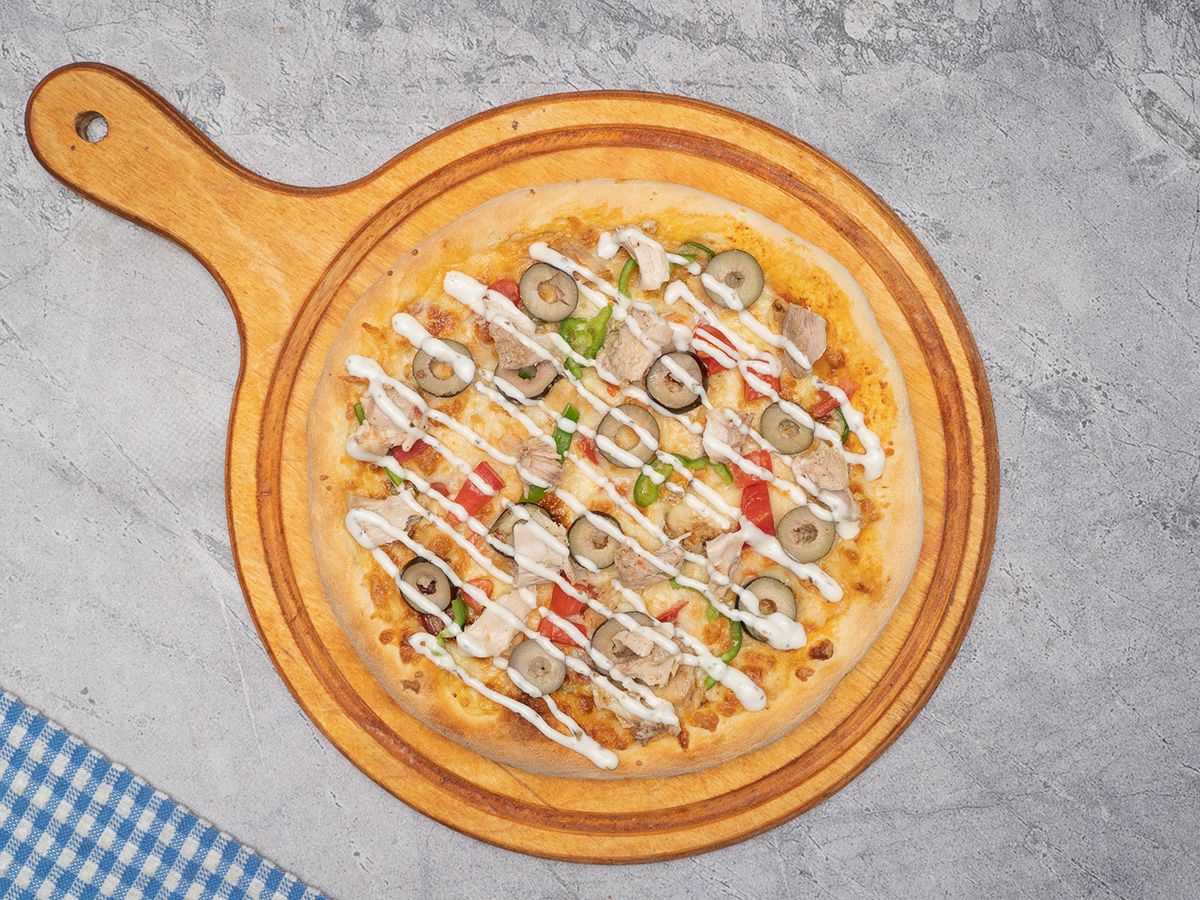 Chicken Ranch Pizza.