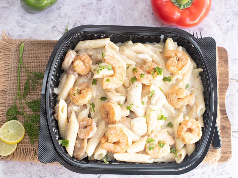Shrimp Pasta Casserole with Pepsi Can Offer