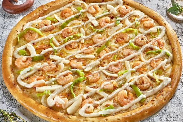 Seafood Ranch Pizza