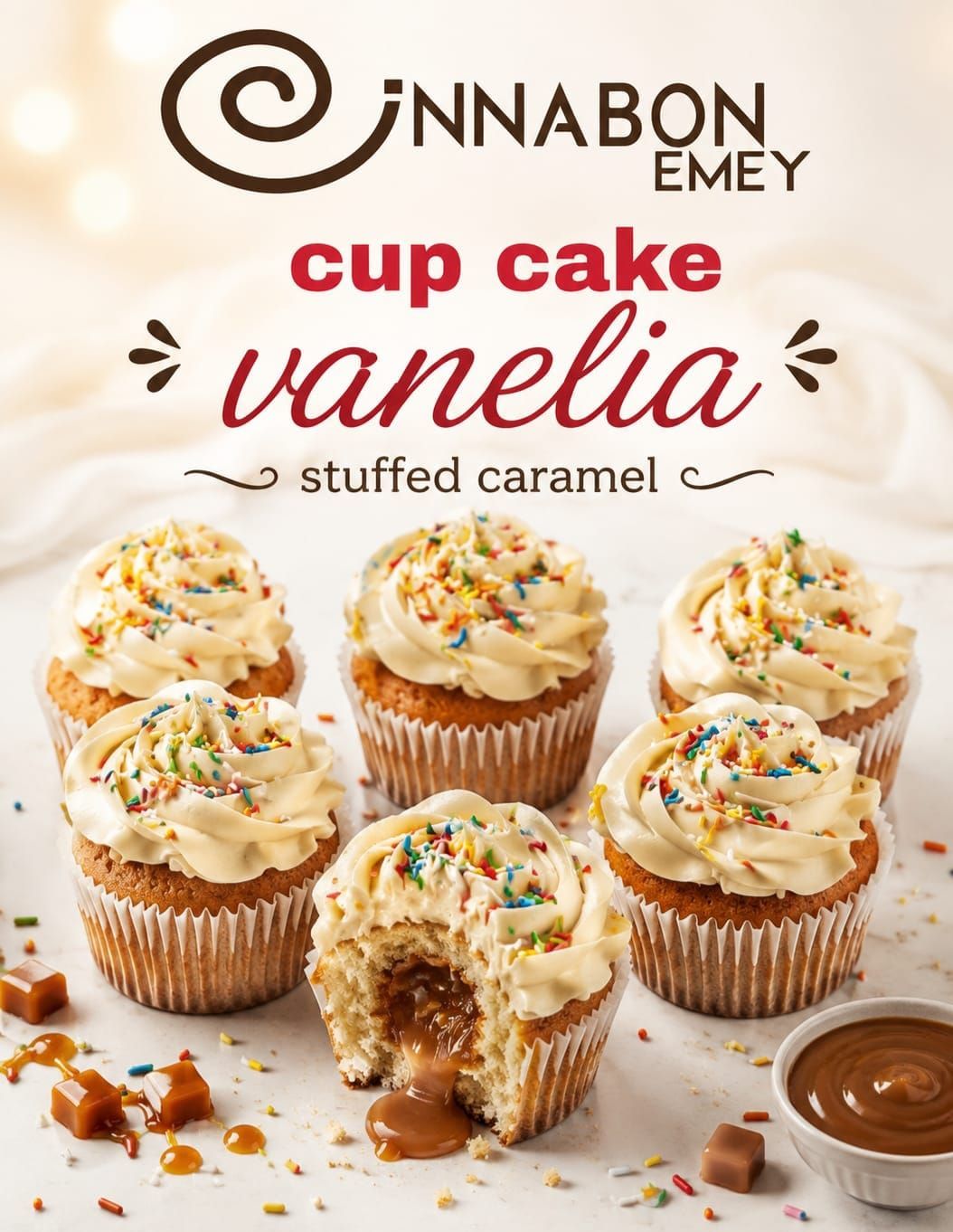 Set of 6 Vanilla Cupcakes