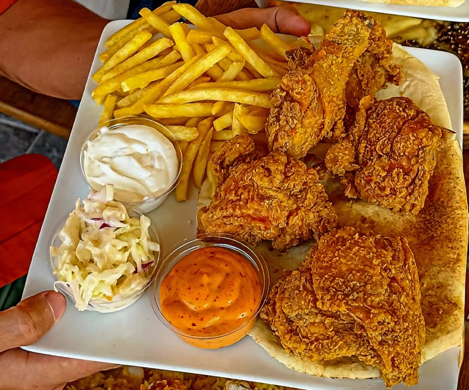 Half a crispy chicken
