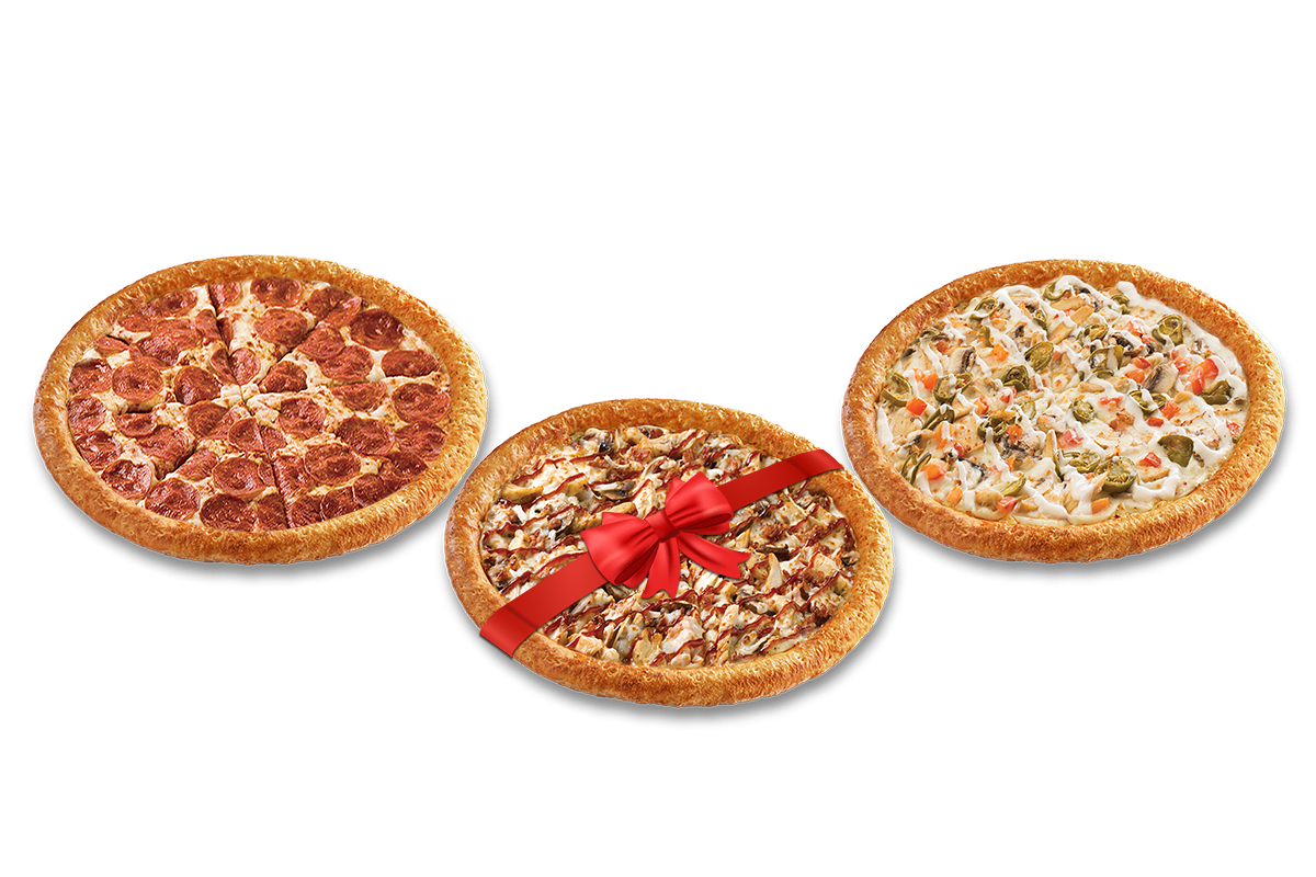Buy 2 Medium Pizza And Get 1 Medium Pizza For Free